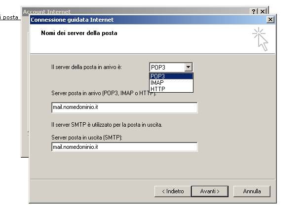 Configurare la posta elettronica con il protocollo pop3 con Outlook Express